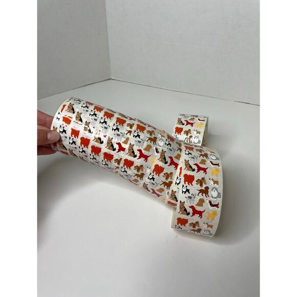 Vintage Sandylion Sticker Roll 55+ Square Sheets Dogs Open Mod - Picture 3 of 4